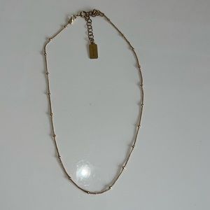 Gold plated girls crew choker necklace